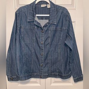 Breckenridge Denim‎ Jacket w/Stripes - XL Chest 25 Length 28
